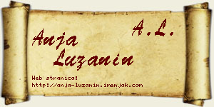 Anja Lužanin vizit kartica